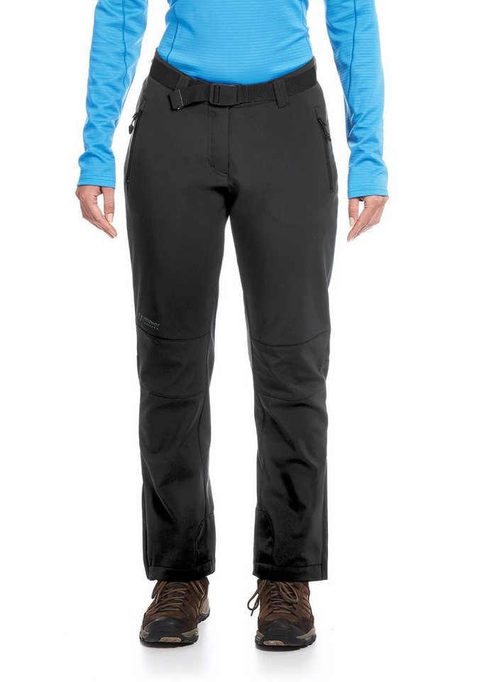 Maier Sports Softshellhose Tech (winddicht/wasserabweisend) lang schwarz Damen von Maier Sports