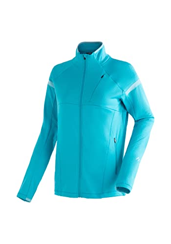 Maier Sports W Granni Blau - Atmungsaktive schnell trocknende Damen Midlayer Trekkingjacke, Größe 38 - Farbe Teal Pop von Maier Sports