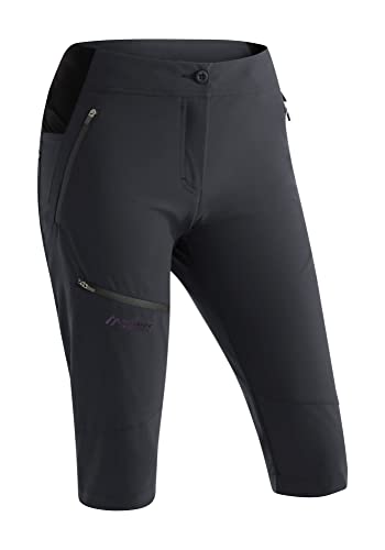 Maier Sports W Latit Capri Vario Schwarz - Schnelltrocknende elastische Damen Wander Caprihose, Größe 36 - Farbe Black von Maier Sports