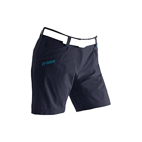 Maier Sports W Lulaka Shorts Blau - Wasserabweisende Damen Outdoor Bermuda Shorts, Größe 36 - Farbe Night Sky - Teal Pop von Maier Sports