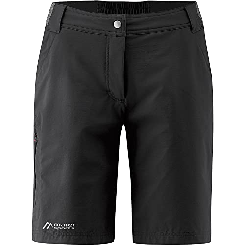 Maier Sports W Norit Short Schwarz - Leichte Flexible Damen Outdoor Bermudashorts, Größe 40 - Farbe Black von Maier Sports