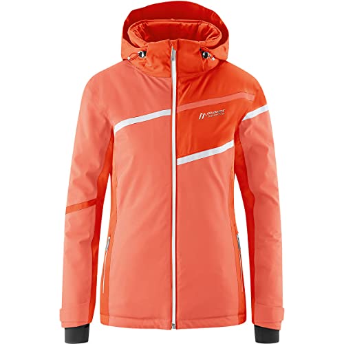 Maier Sports W Rendlspitze Rot - Isolierte wasserdichte Damen Skijacke, Größe 38 - Farbe Coral - Siren - White von Maier Sports