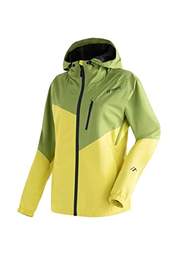 Maier Sports W Rosvik Colorblock-Gelb - Atmungsaktive winddichte Damen Hardshell-Tourenjacke, Größe 42 - Farbe Corn Husk von Maier Sports