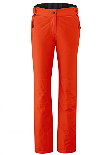 Maier Sports W Vroni Slim Orange - wasserdichte schmal geschnittene Damen mTex Skihose, Größe 40 - Farbe Siren Red von Maier Sports