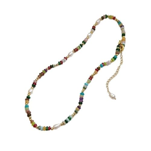 Maigridy Süßwasserperlen-Schmuck für Damen, exquisite runde Süßwasser-Halskette, Dekoration, Hochzeitsgeschenk, Einheitsgröße, Wie beschrieben von Maigridy