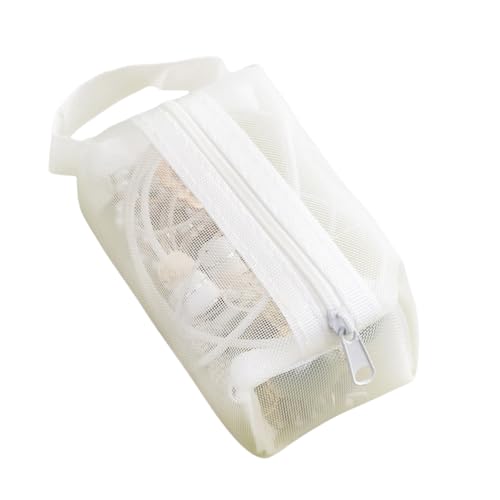 Münzgeldbörse aus robustem Nylongeflecht mit glatten Beschlägen, mit Reißverschluss, tragbar für einfachen Zugriff und Organisation, Kartenaufbewahrungstasche, weiß, Einheitsgröße von Maigridy