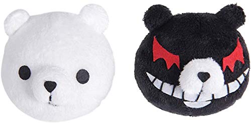 Maijia 2 Paar Anime Cosplay Monokuma Zubehör Plüsch Junko Enoshima Bär Clips Schwarz und Weiß Bär Monokuma Haarnadel für Cosplay Party von Maijia