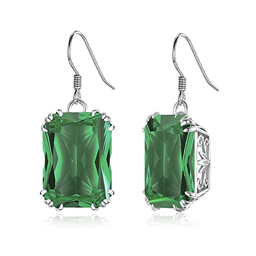 Ohrringe, Smaragd Ohrringe, Grüne Smaragd-Ohrringe for Damen, Ohrringe, Jade-Schmuck, grüne Jade-Ohrringe for Damen, Schmuck, Smaragdgrün, tropfenförmig von MaikOn