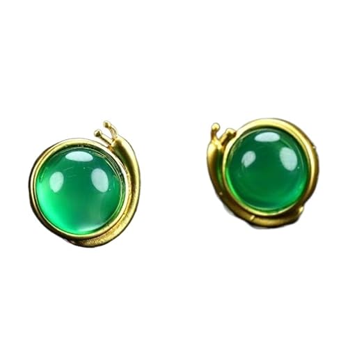 Ohrringe, Smaragd Ohrringe, Natürliche grüne Jade Ohrringe Damen Schmuck Accessoires Jade Ohrstecker Damen Geschenke Jade Schmuck handgefertigt von MaikOn