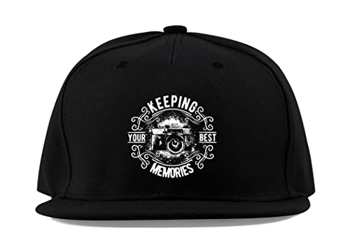 Keeping Your Best Memories Fotografen Baumwolle Flaches Visier Full Cap Baseball Cap Trucker Hat Unisex Sport Atmungsaktiv, Schwarz , One size von Maikomanija