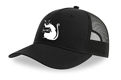 Maikomanija Banksy Rat You Lie Graffiti Street Art Baumwolle Trucker Cap Curved Visor Netback Hat Atmungsaktives Mesh Sport Top, Schwarz , One size von Maikomanija