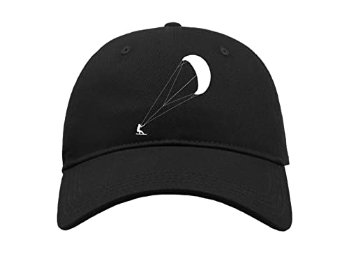 Maikomanija Kitesurfer Kitesurfer Kitesurfer Kiteboard Baumwolle Curved Visier Baseball Cap Dad Hat Unisex Sport Bequemes Top, Schwarz , One size von Maikomanija