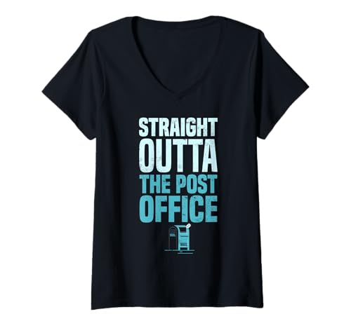 Damen Postarbeiter Design Postbote Postbote T-Shirt mit V-Ausschnitt Damen Postarbeiter Design Postbote Postbote T-Shirt mit V-Ausschnitt von Mailman Designs for Postal Worker Postman