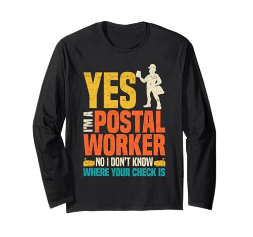Lustiger Postbote Postbote für Männer Langarmshirt Lustiger Postbote Postbote für Männer Langarmshirt von Mailman Designs for Postal Worker Postman