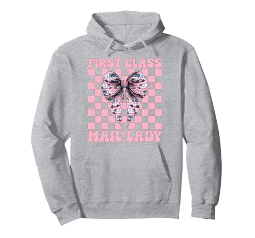 First Class Mail Lady Mail Carrier Postangestellte Mädchen Mama Pullover Hoodie von Mailwomen Pink Coquette Bow Mail Carrier Gifts