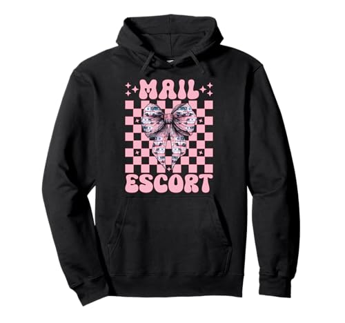 Post Escort Mail Carrier Postangestellte Post Lady Girl Mama Pullover Hoodie von Mailwomen Pink Coquette Bow Mail Carrier Gifts
