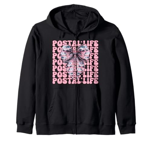 Postal Life Postträger Postangestellte Post Lady Girl Mama Kapuzenjacke Postal Life Postträger Postangestellte Post Lady Girl Mama Kapuzenjacke von Mailwomen Pink Coquette Bow Mail Carrier Gifts