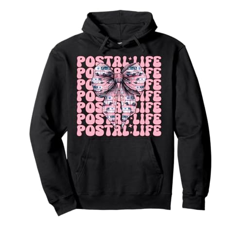 Postal Life Postträger Postangestellte Post Lady Girl Mama Pullover Hoodie von Mailwomen Pink Coquette Bow Mail Carrier Gifts