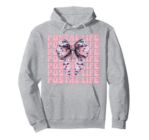 Postal Life Postträger Postangestellte Post Lady Girl Mama Pullover Hoodie Postal Life Postträger Postangestellte Post Lady Girl Mama Pullover Hoodie von Mailwomen Pink Coquette Bow Mail Carrier Gifts