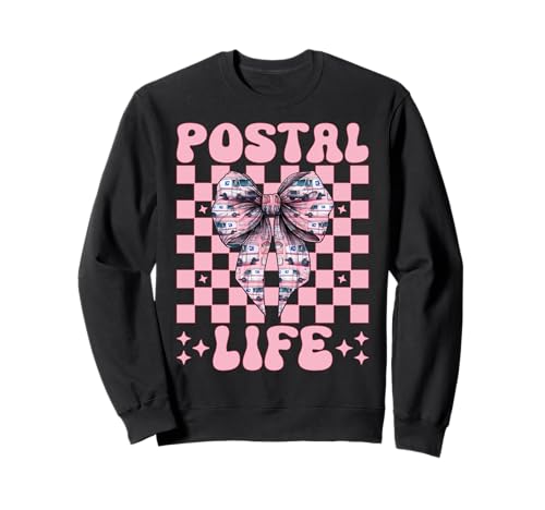 Postal Life Postträger Postangestellte Post Lady Girl Mama Sweatshirt von Mailwomen Pink Coquette Bow Mail Carrier Gifts