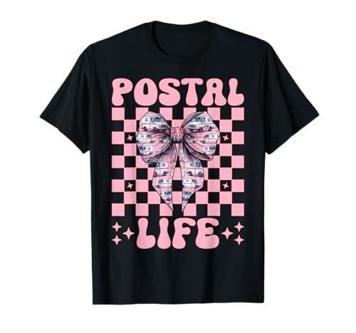 Postal Life Postträger Postangestellte Post Lady Girl Mama T-Shirt Postal Life Postträger Postangestellte Post Lady Girl Mama T-Shirt von Mailwomen Pink Coquette Bow Mail Carrier Gifts