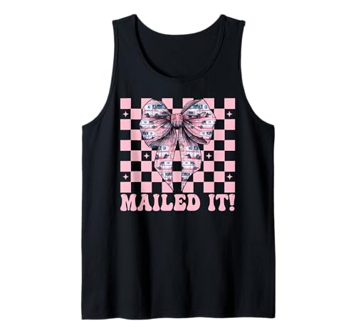 Postangestellter Postangestellter Post Lady Girl Mom Tank Top Postangestellter Postangestellter Post Lady Girl Mom Tank Top von Mailwomen Pink Coquette Bow Mail Carrier Gifts