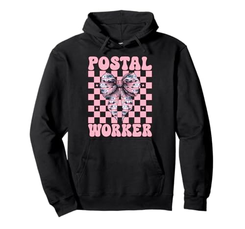 Postangestellter Postträger Post Lady Girl Mom Kokette Schleife Pullover Hoodie von Mailwomen Pink Coquette Bow Mail Carrier Gifts
