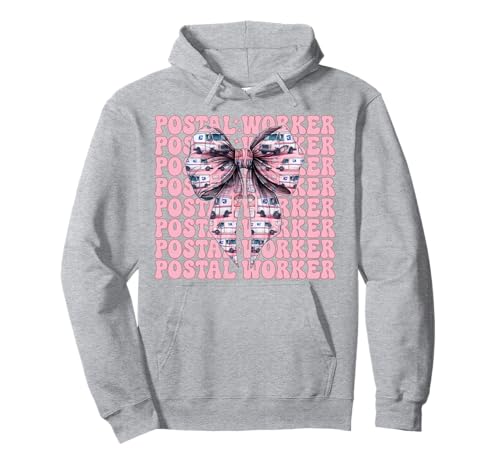 Postangestellter Postträger Post Lady Girl Mom Kokette Schleife Pullover Hoodie Postangestellter Postträger Post Lady Girl Mom Kokette Schleife Pullover Hoodie von Mailwomen Pink Coquette Bow Mail Carrier Gifts
