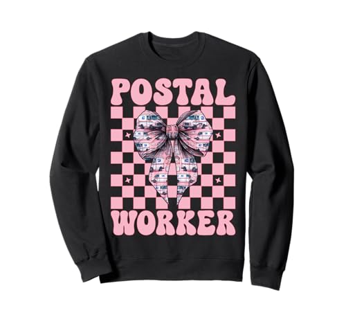 Postangestellter Postträger Post Lady Girl Mom Kokette Schleife Sweatshirt Postangestellter Postträger Post Lady Girl Mom Kokette Schleife Sweatshirt von Mailwomen Pink Coquette Bow Mail Carrier Gifts