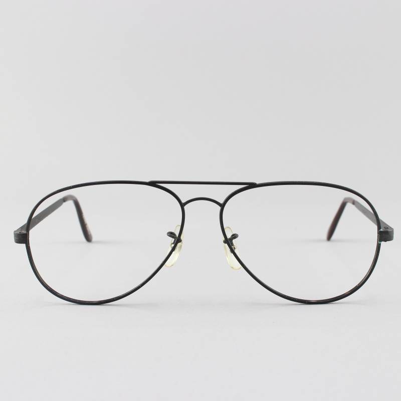 Vintage Matt Schwarze Fliegerbrille | 1980Er Jahre Brillengestell Madison Blk von MainAndGrand