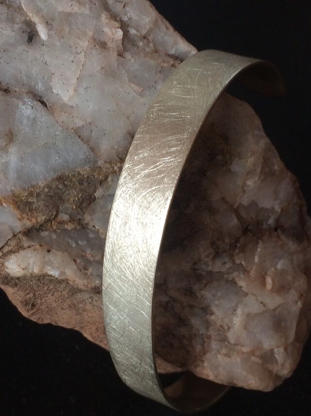 Silberarmreif "Eismatt", Neu Armspange Armreif Geschmiedet/Silver Bracelet Icematt [Nach Maß] von MainSilberWerk