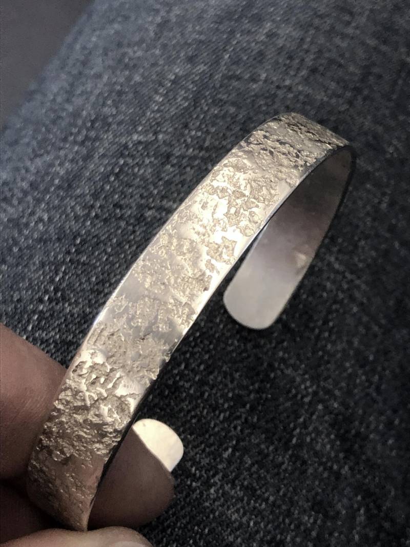 Silberarmreif "Meteorit", Armspange Geschmiedet, Silver Bracelet Silberarmreif "Meteorit", Armspange Geschmiedet, Silver Bracelet von MainSilberWerk