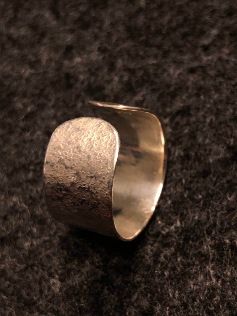 Silberring "Salt N Pepper" Geschmiedet/Silver Ring Forged von MainSilberWerk