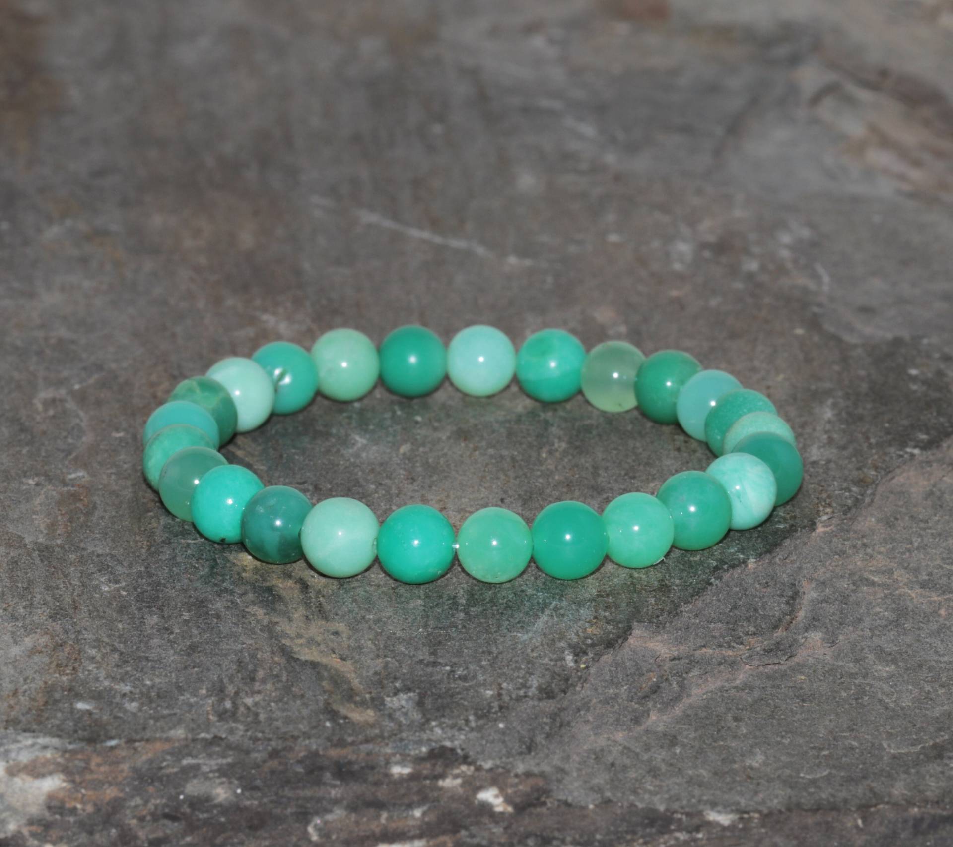 Chrysopras-Armband 7Mm-7, 5 Mm Grade Aaa Natürliche Grüne Chrysopras Eime Perlen Edelstein Armband Stapel Unisex Geschenk von MainaShiki