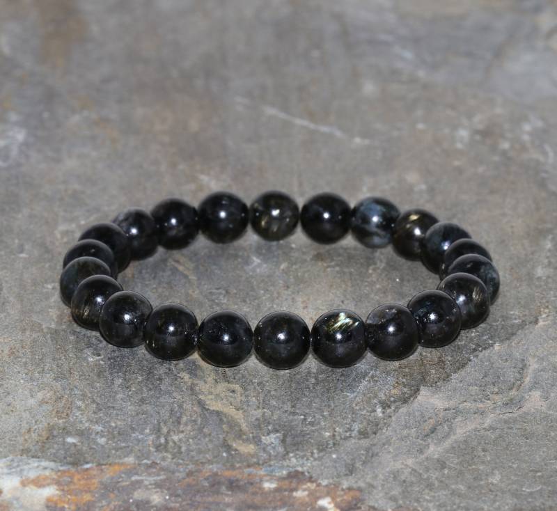 Chunky Astrophyllit Armband 8mm Hohe Grade Perlen Edelstein Schwarz Stern Lear Geschenk Unisex von MainaShiki