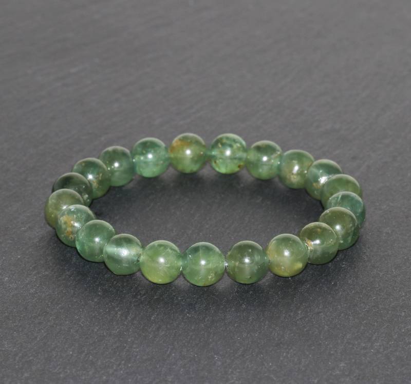 Chunky Grün Apatit Armband 8Mm Bis 8, 5 Mm Natürliche Grüne Perlen Edelstein Semiopaque Geschenk von MainaShiki