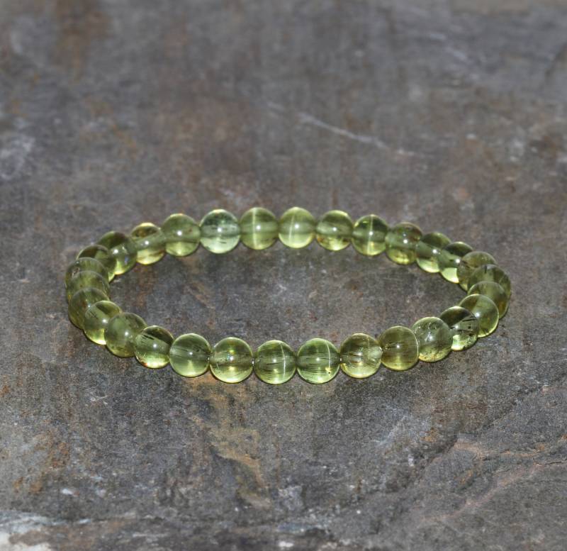 Grüner Apatit Armband 6mm Handgefertigt Grade Aaa Grün Edelstein Perle Unisex Geschenkarmband von MainaShiki
