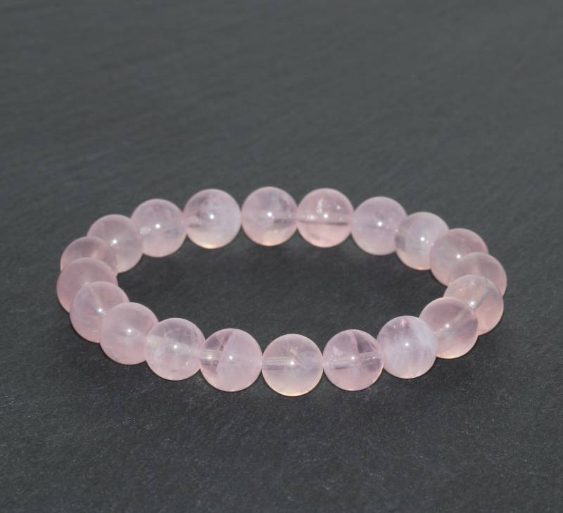 Madagaskar Rosenquarz Armband Handgemachte 8mm Klasse Aaa Semitransparent Rosa Quarz Perlen Edelstein Stack Unisex von MainaShiki
