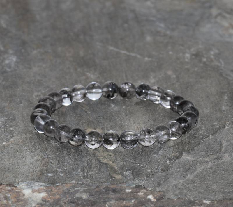 Quarz Armband Handgemachte 6mm Himalaya Perlen Natürlichen Edelstein Stapel Geschenk Unisex Boho von MainaShiki