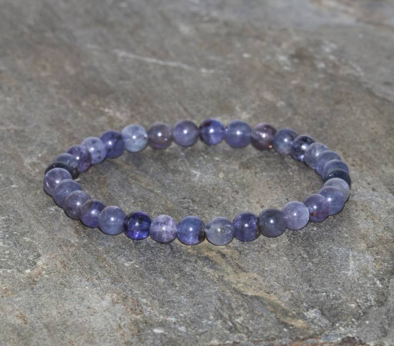 Tansanit Perlen Armband Handgemachtes 5mm Edelstein Natürliches Lila Und Violettes Positivität von MainaShiki