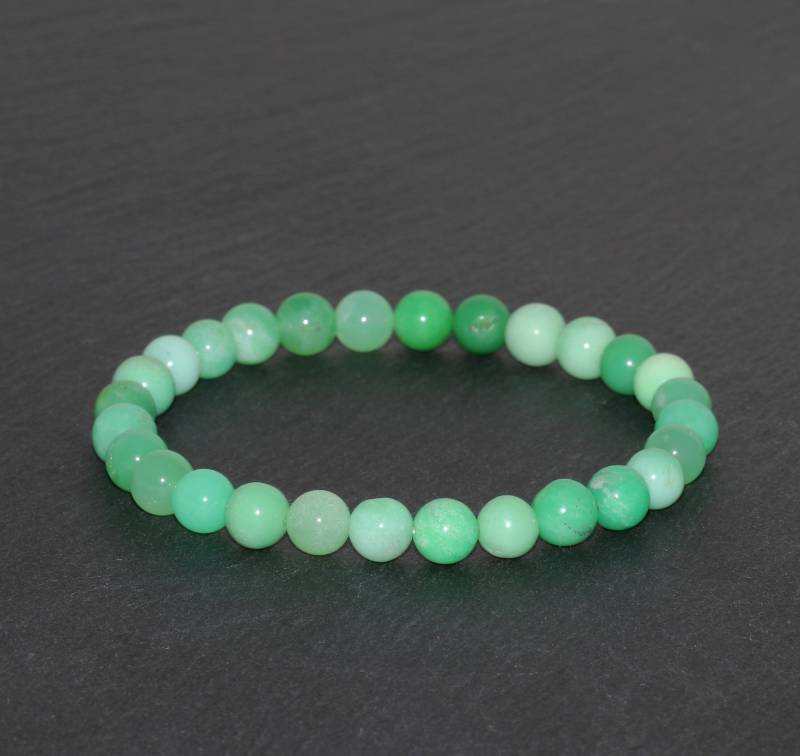 Zierliche Chrysopras Armband 6Mm - 6, 5 Mm Grade Aaa Perlen Natürlichen Edelstein Stapel Unisex Geschenkarmband von MainaShiki
