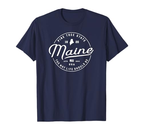 Maine T-Shirt, Urlaubshemden für US-Bundesstaaten, Herren, USA-T-Shirts T-Shirt von Maine Shirts