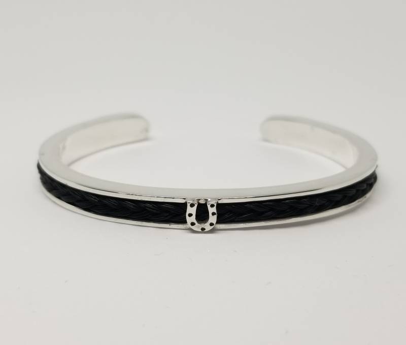 Manschetten Armreif Aus Rosshaar 925 Sterling Silber Manschetten Armreif Aus Rosshaar 925 Sterling Silber von MaineBellaDesigns