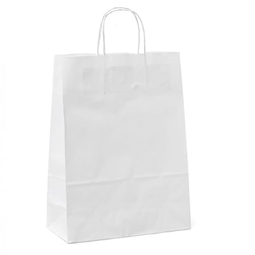 Mainetti Bags Shoppers aus Papier - Griffe aus Kordel - 54 x 14 x 45 cm - Neutralweiß Packung mit 10 Stück von Mainetti Bags