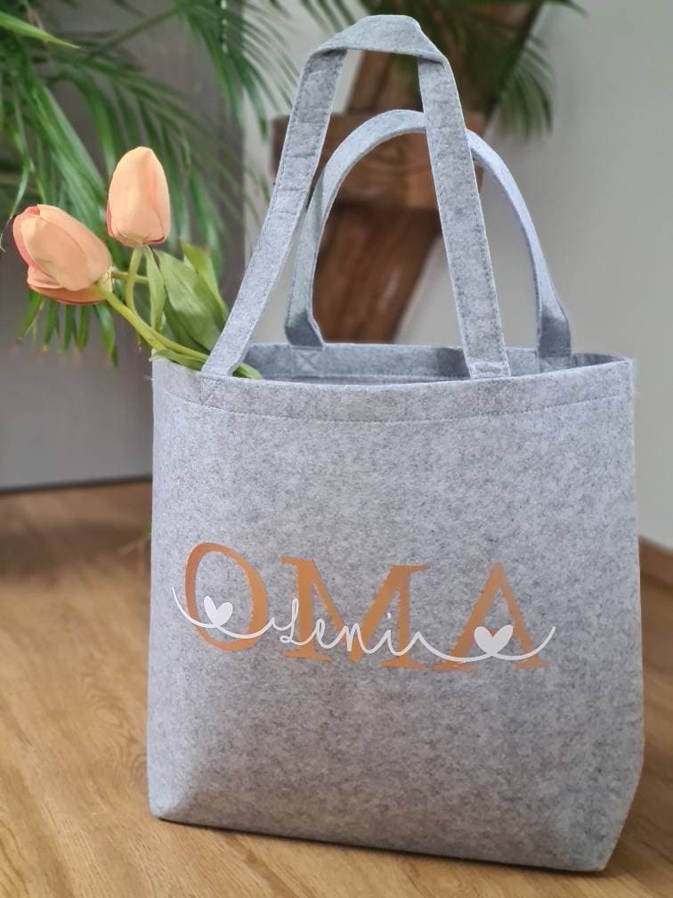Filztasche Mama Oma Uroma Tasche Personalisiert Shopper Filztasche Mama Oma Uroma Tasche Personalisiert Shopper von Mainfaden