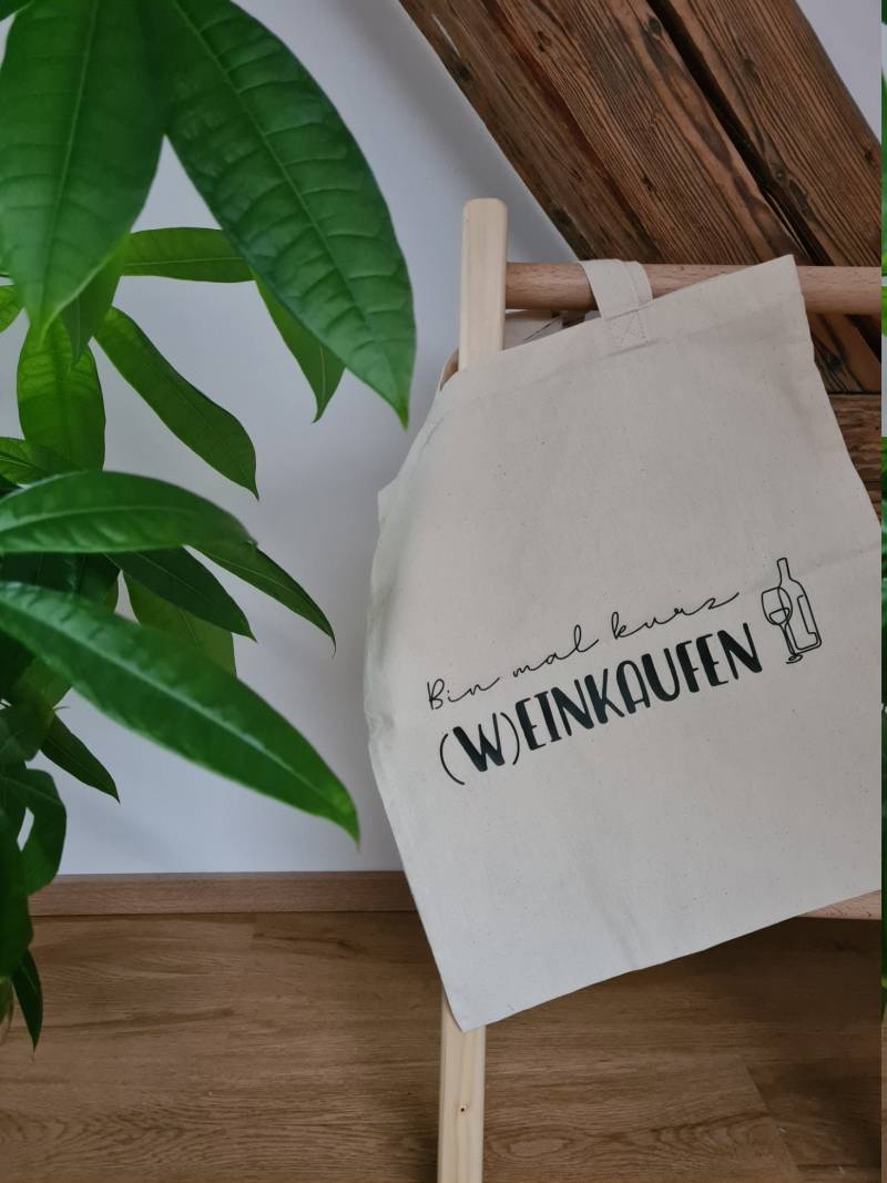 Jutetasche | WEinkaufen Einkaufstasche Stofftasche Jutebeutel Tragetasche Geschenk von Mainfaden