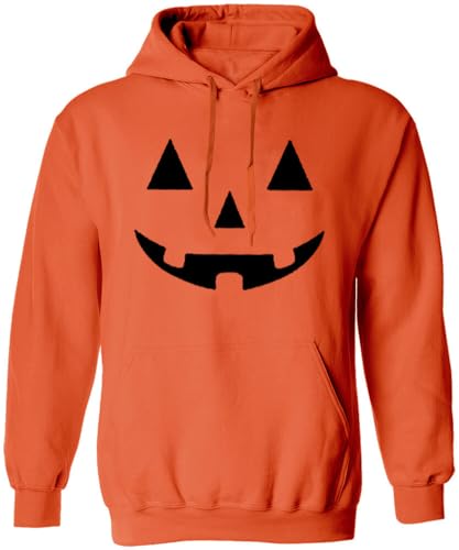 Mainfini Halloween Herren Casual Lustig Hoodie Pulli Sweatshirt Skelett Kapuzenpullover Orange-Kürbis M von Mainfini