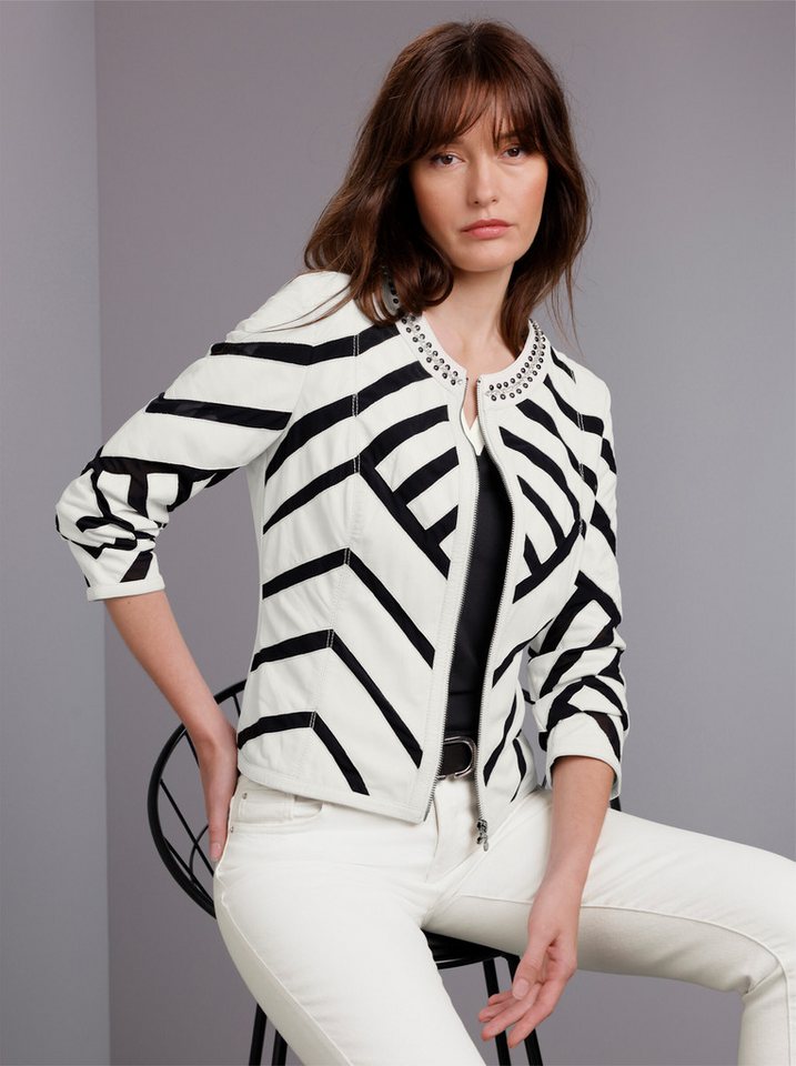 Mainpol Blusenblazer Lederblazer . von Mainpol