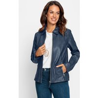 Witt Weiden Damen Leder-Jacke rauchblau von Mainpol