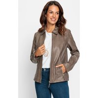 Witt Weiden Damen Leder-Jacke taupe von Mainpol